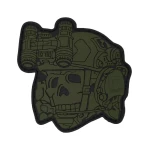 Патч (шеврон) «Totenkopf+dtnvs gen.1» R3ICH. Мягкий ПВХ пластик. Олива