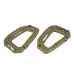 Карабін тактичний пластиковий "TACTICAL CARABINER MOLLE" (2 шт.) Coyote 5