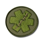 Шеврон (нашивка) Медична служба на липучці, 8 х 8 см. Олива 3 Шеврон (нашивка) Медична служба на липучці, 8 х 8 см. Олива 3
