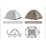 Намет тримісний Naturehike Greek Style CNK2300ZP024 світло-кавовий 2 Намет тримісний Naturehike Greek Style CNK2300ZP024 світло-кавовий 2