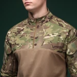 Тактическая рубашка Core Combat Shirt, длинный рукав, комбинированные материалы. Мультикам 6