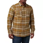 Сорочка тактична "5.11 Tactical® Lester Flannel Plaid Long Sleeve Shirt" Field Green Plaid