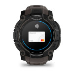 Смарт-годинник Garmin Instinct 3 Amoled, GPS, 50 mm. Чорний з коричневим силіконовим ремінцем 11