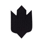 Шеврон (нашивка) Тризуб ЗСУ, 8.5х5.5 см. Червоно-чорний 4