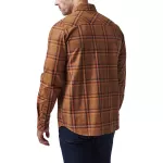 Сорочка тактична "5.11 Tactical Gunner Plaid Long Sleeve Shirt" Roasted Barley Plaid 4