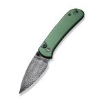 Ніж складаний Civivi Qubit Damascus Aluminum темно, темно-зелений