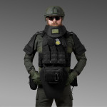 Плечовий захист з балістичними пакетами 1-го класу. STANAG 2920. Чорний 3