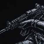 Футболка с рисунком "Не слабый пол" Combat Black 7