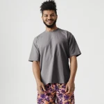 Футболка Men's Set Oversize Fit U-neck. Cotton. Сірий 4 Футболка Men's Set Oversize Fit U-neck. Cotton. Сірий 4