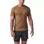 Футболка тактична потовідвідна "5.11 Tactical PT-R Charge Short Sleeve Top 2.0" Battle Brown Heather