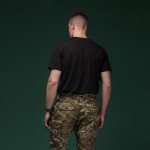 Футболка Basic Military T-shirt. Cotton and Elastane, чорний 5