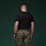 Футболка Basic Military T-shirt. Cotton and Elastane, черный 6
