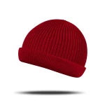 Шапка вязаная Docker Hat. Cotton and wool. Красный