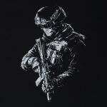 Футболка з малюнком "Soldier" Combat Black 3 Футболка з малюнком "Soldier" Combat Black 3