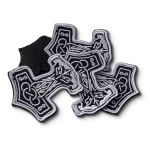 Шеврон (нашивка) Молот Тора на липучці, 10х8 см. Сіро-чорний 3 Шеврон (нашивка) Молот Тора на липучці, 10х8 см. Сіро-чорний 3