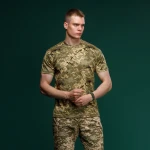 Футболка сетчатая AIR Coolmax без логотипа. Легкая и хорошо отводит влагу. Пиксель (мм-14) 2 Футболка сетчатая AIR Coolmax без логотипа. Легкая и хорошо отводит влагу. Пиксель (мм-14) 2