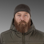 Шапка в’язана Docker Hat. Cotton and wool. Dark coffee 2