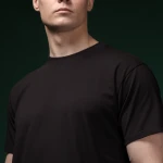 Футболка Basic Military T-shirt без логотипу. Cotton and Elastane, чорний 4 Футболка Basic Military T-shirt без логотипу. Cotton and Elastane, чорний 4