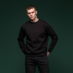 Свитшот Base Soft Sweatshirt. Свободный стиль. Цвет Черный/Black. Размер M 5