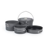 Zestaw naczyń (2 garnki, rondelek, patelnia) Naturehike CNH22CJ002, aluminium