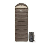 Спальний мішок Naturehike U250 (6°C до -10°C). Лівий. Коричневий