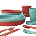 Набір посуду Sea to Summit Passage Dinnerware Set, 14 Piece, Spicy Orange/Aqua Sea Blue, 2P 3