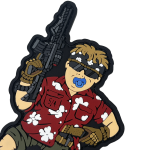 Патч (шеврон) «Малюк народжений для війни Summer Edition» від Sanchi. М’який ПВХ пластик 2