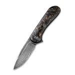 Ніж складаний Civivi Elementum Damascus Carbon Fiber Чорний, сірий