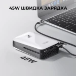 Павербанк Litheli Power Bank 10000 mAh, 45 Вт, 4А. Fast Charge. Белый 2
