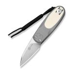 Ніж складаний Civivi Purr Сірий/Ivory Nitro-V G10, сірий