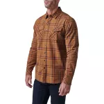 Сорочка тактична "5.11 Tactical Gunner Plaid Long Sleeve Shirt" Roasted Barley Plaid