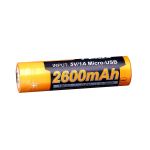 Акумулятор 18650 Fenix (2600 mAh) micro usb зарядка 3