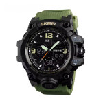 Тактичний годинник Skmei 1155. Водостійкий корпус. Зелений