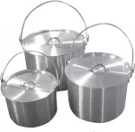 Казан алюмінієвий з кришкою Tramp 9 л TRC-056, сріблястий 3