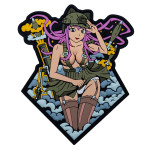 Патч (шеврон) «Anime Girl» Brand Element. М’який ПВХ пластик. Рожевий