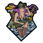 Патч (шеврон) «Anime Girl» Brand Element. Мягкий ПВХ пластик. Розовый