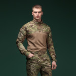 Тактическая рубашка Core Combat Shirt, длинный рукав, комбинированные материалы. Мультикам. L 2