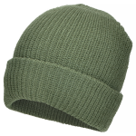 Шапка акриловая грубой вязки "Beanie Cap" Olive 5