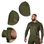 Поло Army ID Long CoolPass Pique LT Олива 4 Поло Army ID Long CoolPass Pique LT Олива 4