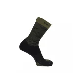 Носки туристические Salomon X Ultra MID DX+SX. Цвет Black/Olive Night