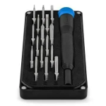 Набір викруток для iPhone, iFixit Minnow Precision Bit Set 16 насадок. Чорний/Блакитний 2