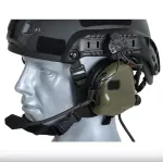 Тактические наушники EARMOR M32H с креплениями под каску ОЛИВА