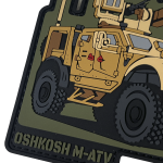 Патч (шеврон) «Oshkosh M-ATV» від Patch hunter. М’який ПВХ пластик. Койот 2