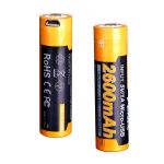 Акумулятор 18650 Fenix (2600 mAh) micro usb зарядка 2