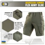 Шорти M-Tac Aggressor Summer Flex Army Олива, army Olive 2