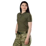 Поло жіноче тактичне Pani Army ID 2.0 CoolPass Pique LT Camotec. Олива