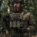 Тройной эластичный подсумок для магазинов АК/АR открытого типа с креплением MOLLE. Пиксель (мм-14) 8 Тройной эластичный подсумок для магазинов АК/АR открытого типа с креплением MOLLE. Пиксель (мм-14) 8