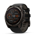 Смарт-годинник Garmin Fenix 8 Sapphire Solar, Carbon Gray DLC Titanium 51 мм. Чорний