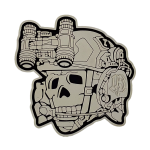 Патч (шеврон) «Totenkopf+dtnvs gen.1» R3ICH. М’який ПВХ пластик. Білий