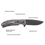 Ніж складаний Skif Sturdy II BSW, сталь 9Cr18MoV, G10. Олива 6